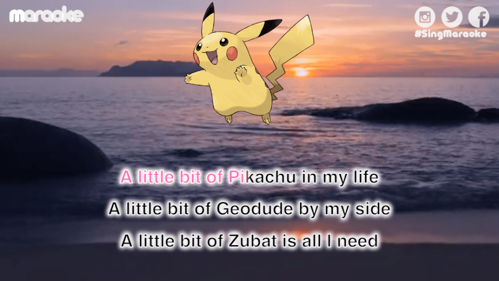 Maraoke lyrics about having sex with Pokémon